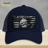 Montana Carbon Fiber Novelty License Plate Hat Mesh / Navy