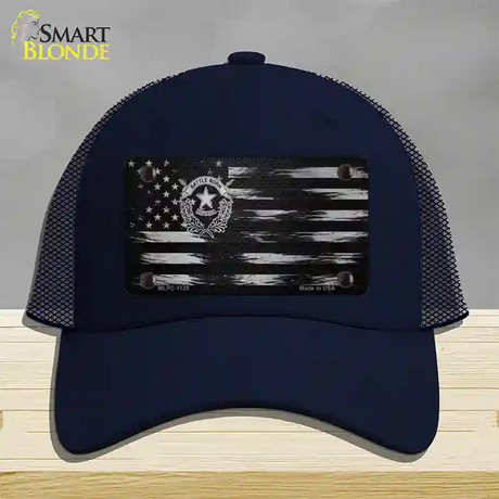 Nevada Carbon Fiber Novelty License Plate Hat Mesh / Navy