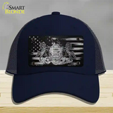 Pennsylvania Carbon Fiber Novelty License Plate Hat Mesh / Navy