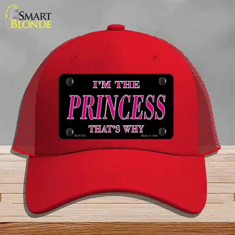 Princess Thats Why Novelty License Plate Hat Mesh / Red