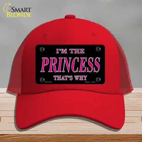 Princess Thats Why Novelty License Plate Hat Mesh / Red