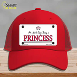 Easy Being A Princess Novelty License Plate Hat Mesh / Red