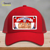 Buttwiser Beer Girls Novelty License Plate Hat Mesh / Red