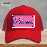 Pink Princess Tiara Novelty License Plate Hat Mesh / Red