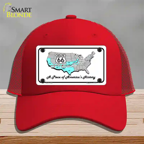 A Piece Of History Novelty License Plate Hat Mesh / Red