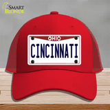 Cincinnati Ohio Novelty License Plate Hat Mesh / Red