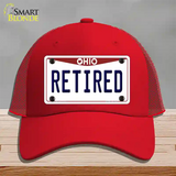 Retired Ohio Novelty License Plate Hat Mesh / Red