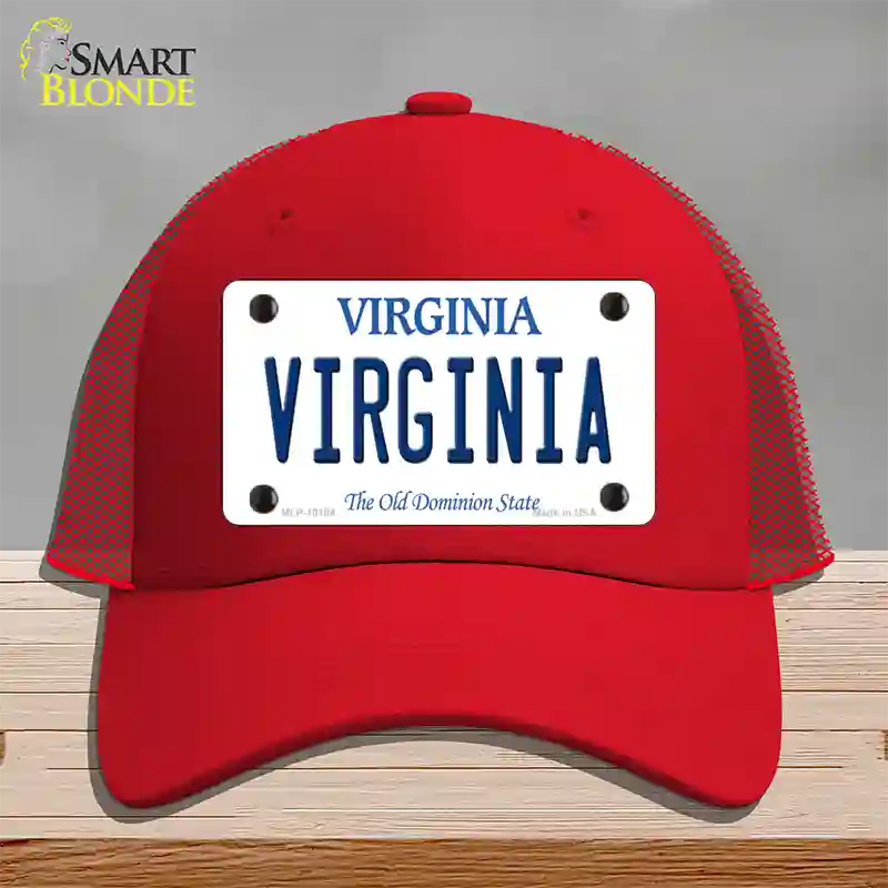 Virginia Old Dominion Novelty License Plate Hat Mesh / Red