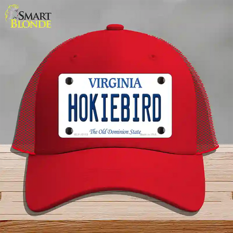 Hokiebird Virginia Novelty License Plate Hat Mesh / Red