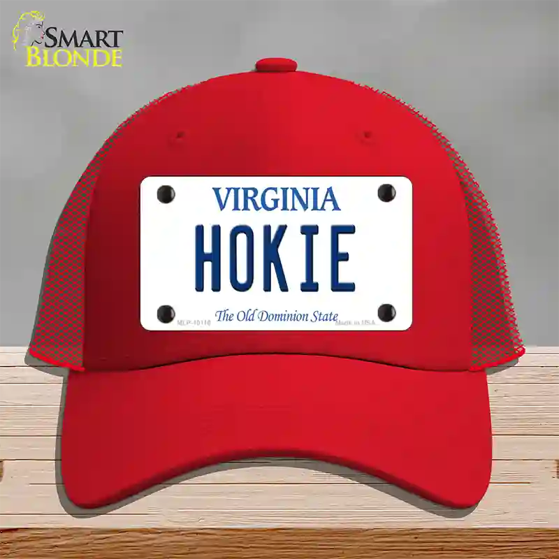 Hokie Virginia Novelty License Plate Hat Mesh / Red