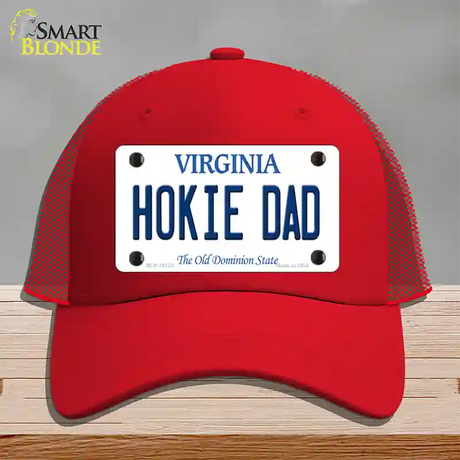 Hokie Dad Virginia Novelty License Plate Hat Mesh / Red