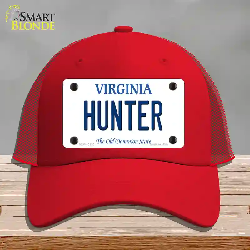 Hunter Virginia Novelty License Plate Hat Mesh / Red