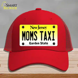 Moms Taxi New Jersey Novelty License Plate Hat Mesh / Red