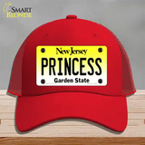 Princess New Jersey Novelty License Plate Hat Mesh / Red