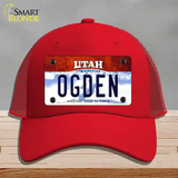 Ogden Utah Novelty License Plate Hat Mesh / Red