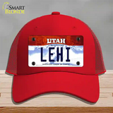 Lehi Utah Novelty License Plate Hat Mesh / Red