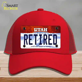 Retired Utah Novelty License Plate Hat Mesh / Red