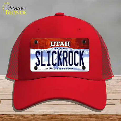 Slickrock Utah Novelty License Plate Hat Mesh / Red