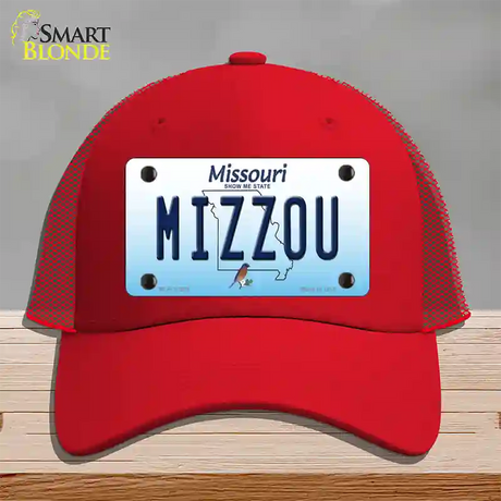 Mizzou Missouri Novelty License Plate Hat Mesh / Red