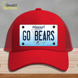 Go Bears Missouri Novelty License Plate Hat Mesh / Red