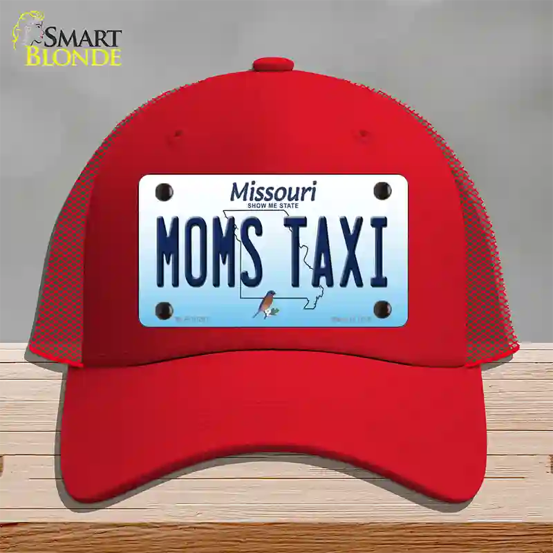 Moms Taxi Missouri Novelty License Plate Hat Mesh / Red