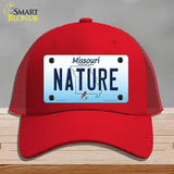 Nature Missouri Novelty License Plate Hat Mesh / Red