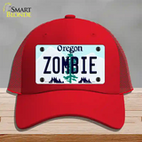 Zombie Oregon Novelty License Plate Hat Mesh / Red