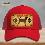 Jack Russell Terrier Novelty License Plate Hat Mesh / Red