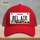 Bel Air Maryland Novelty License Plate Hat Mesh / Red