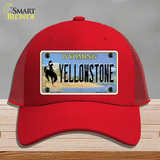 Yellowstone Wyoming Novelty License Plate Hat Mesh / Red