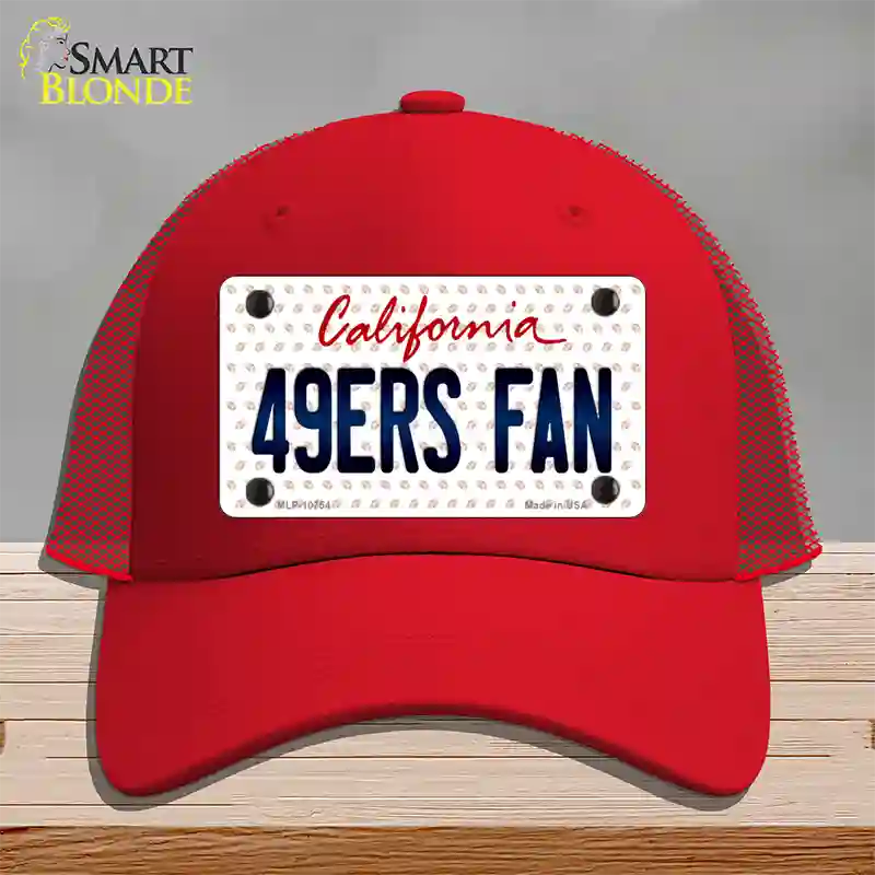 49ERS Fan California Novelty License Plate Hat Mesh / Red