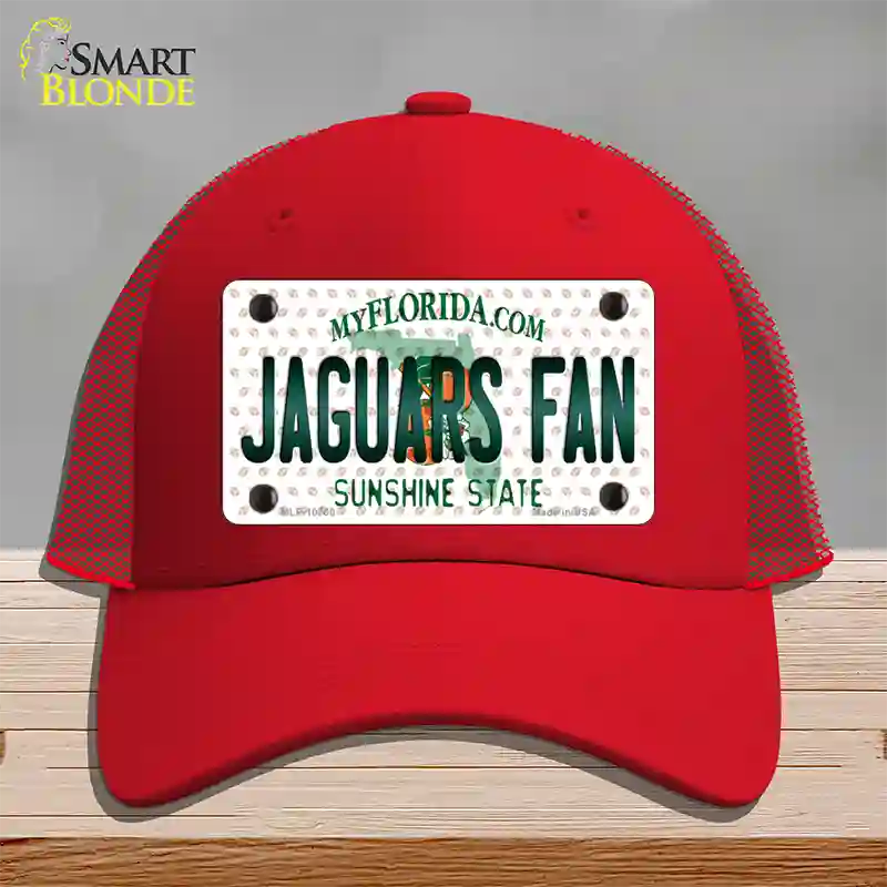 Jaguars Fan Florida Novelty License Plate Hat Mesh / Red