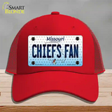 Chiefs Fan Missouri Novelty License Plate Hat Mesh / Red