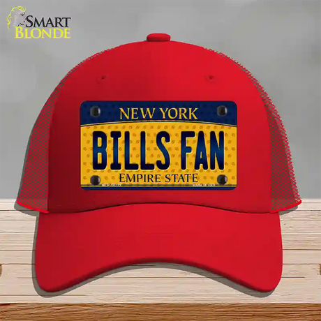 Bills Fan New York Novelty License Plate Hat Mesh / Red