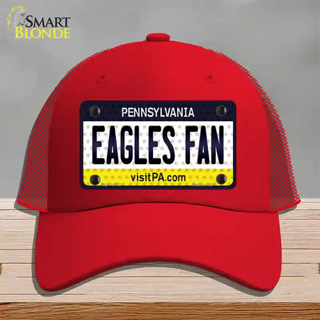 Eagles Fan Pennsylvania Novelty License Plate Hat Mesh / Red