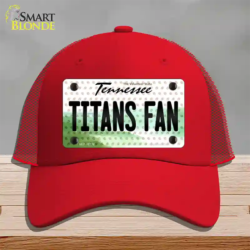 Titans Fan Tennessee Novelty License Plate Hat Mesh / Red