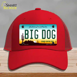 Big Dog Arizona Novelty License Plate Hat Mesh / Red