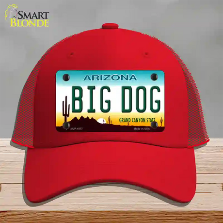 Big Dog Arizona Novelty License Plate Hat Mesh / Red