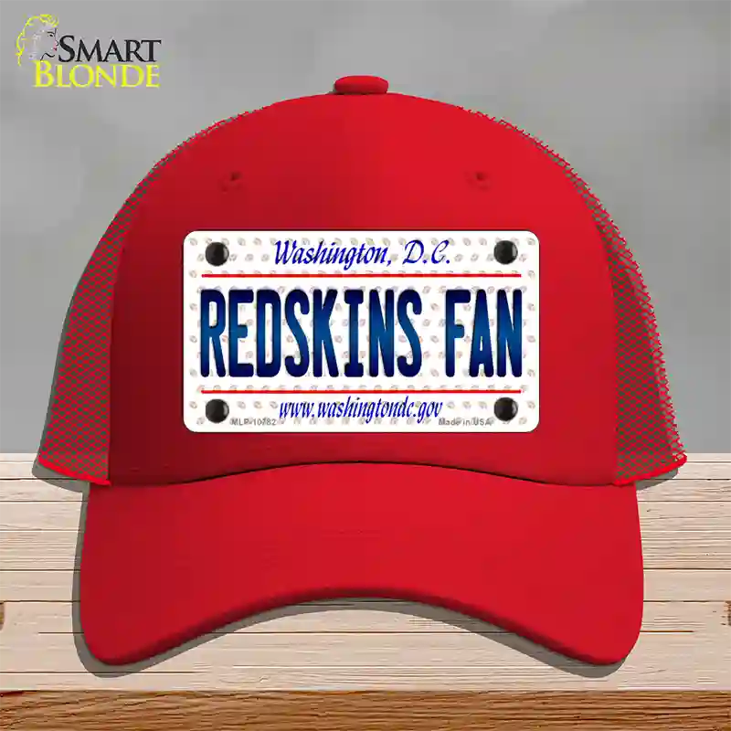 Redskins Fan Washington DC Novelty License Plate Hat Mesh / Red