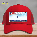 Texas New State Novelty License Plate Hat Mesh / Red