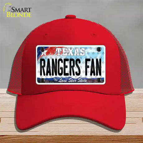 Rangers Fan Texas Novelty License Plate Hat Mesh / Red