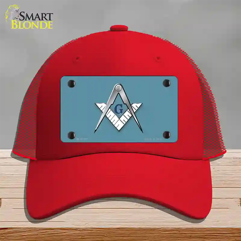 Masons Logo Novelty License Plate Hat Mesh / Red