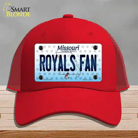 Royals Fan Missouri Novelty License Plate Hat Mesh / Red