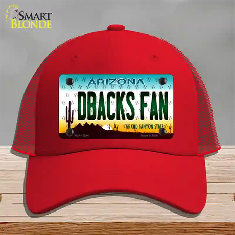 Dbacks Fan Arizona Novelty License Plate Hat Mesh / Red