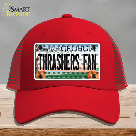 Thrashers Fan Georgia Novelty License Plate Hat Mesh / Red