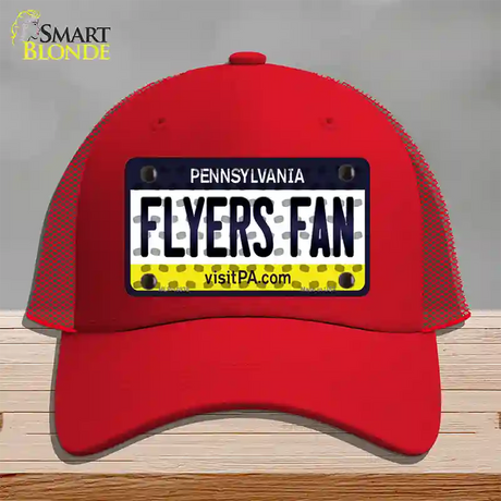 Flyers Fan Pennsylvania Novelty License Plate Hat Mesh / Red