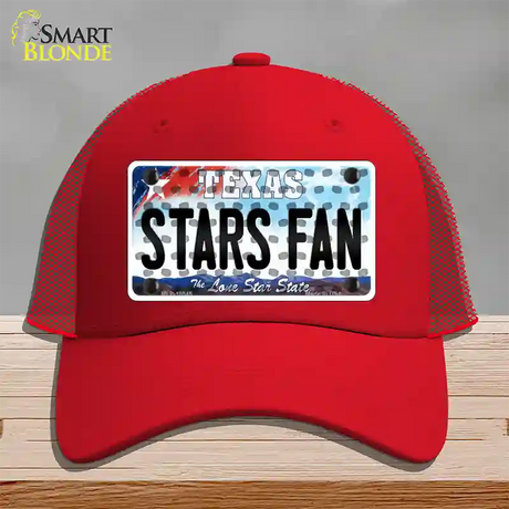 Stars Fan Texas Novelty License Plate Hat Mesh / Red