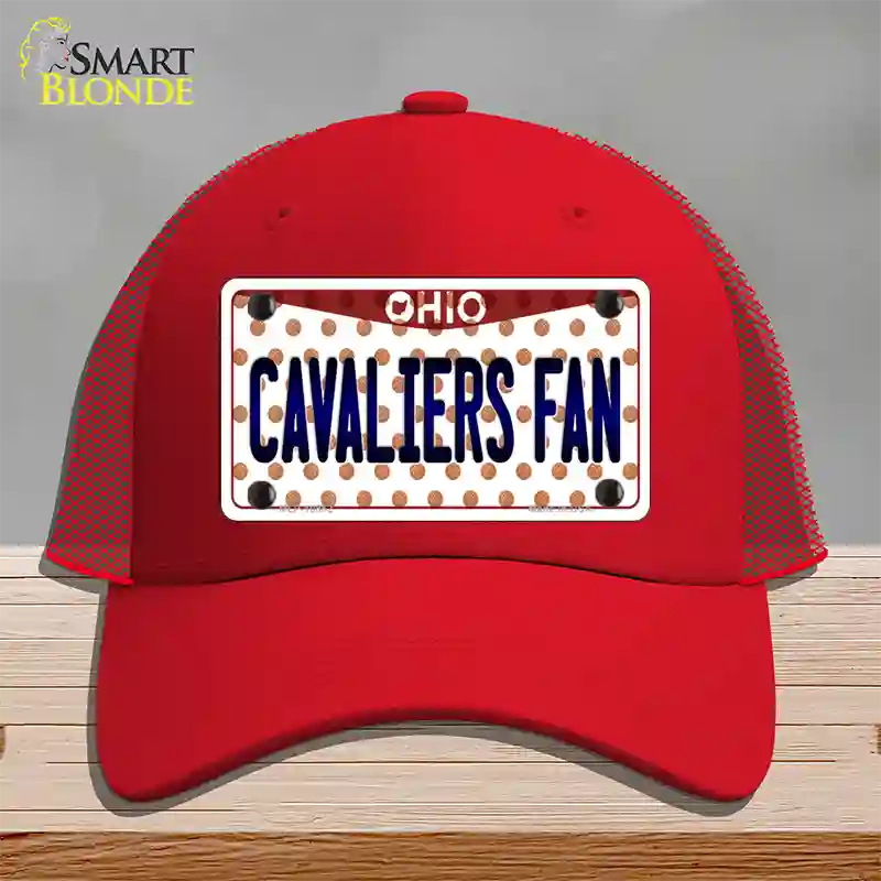 Cavaliers Fan Ohio Novelty License Plate Hat Mesh / Red