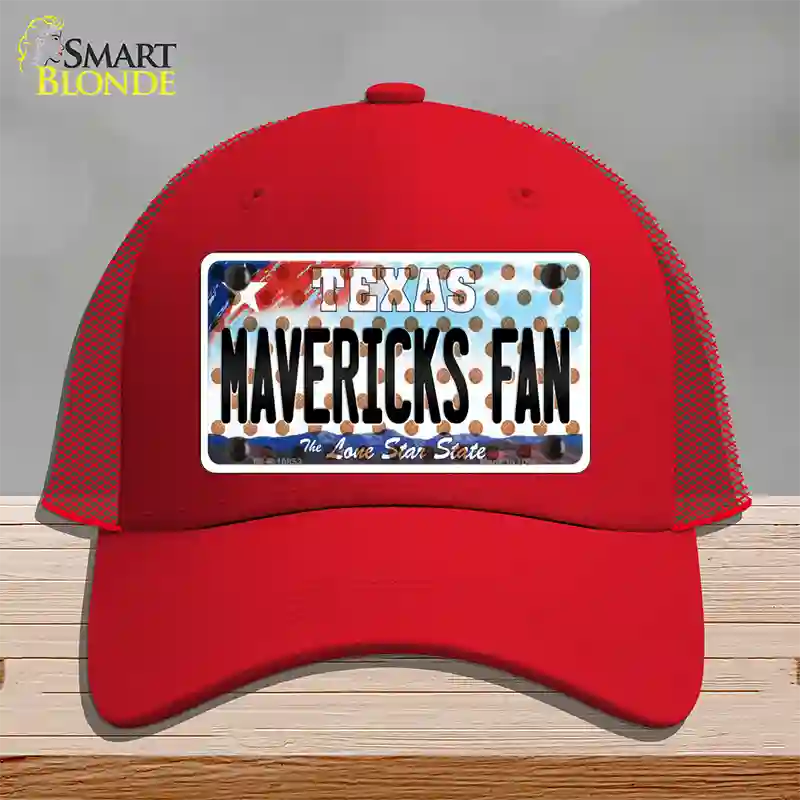 Mavericks Fan Texas Novelty License Plate Hat Mesh / Red