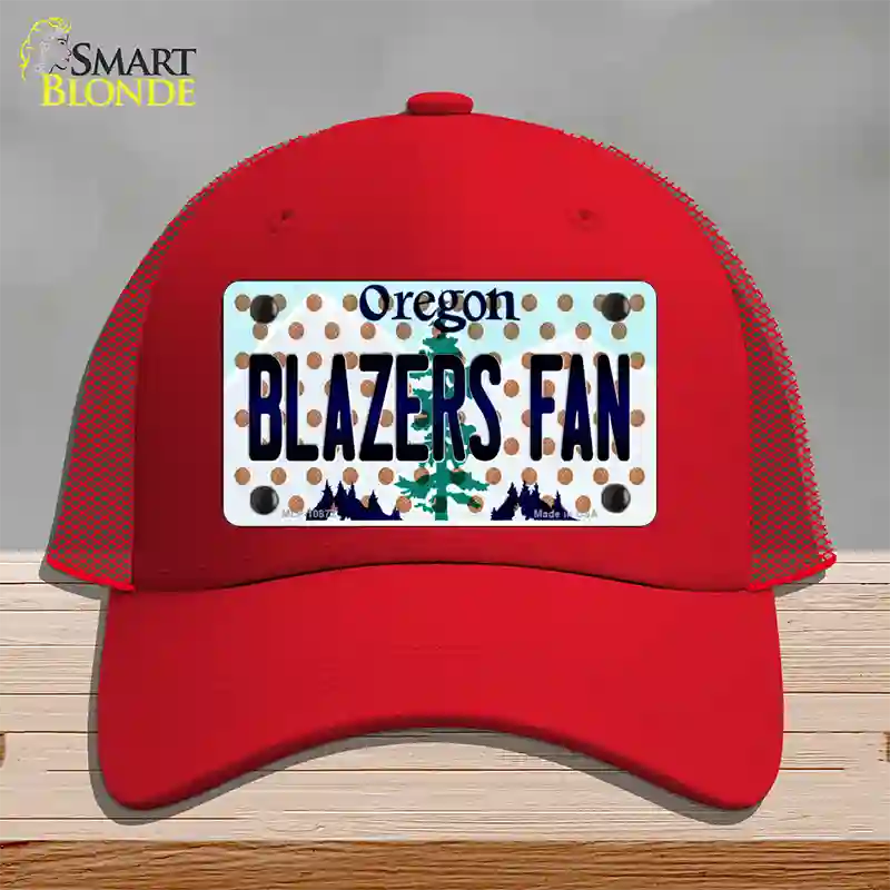 Blazers Fan Oregon Novelty License Plate Hat Mesh / Red